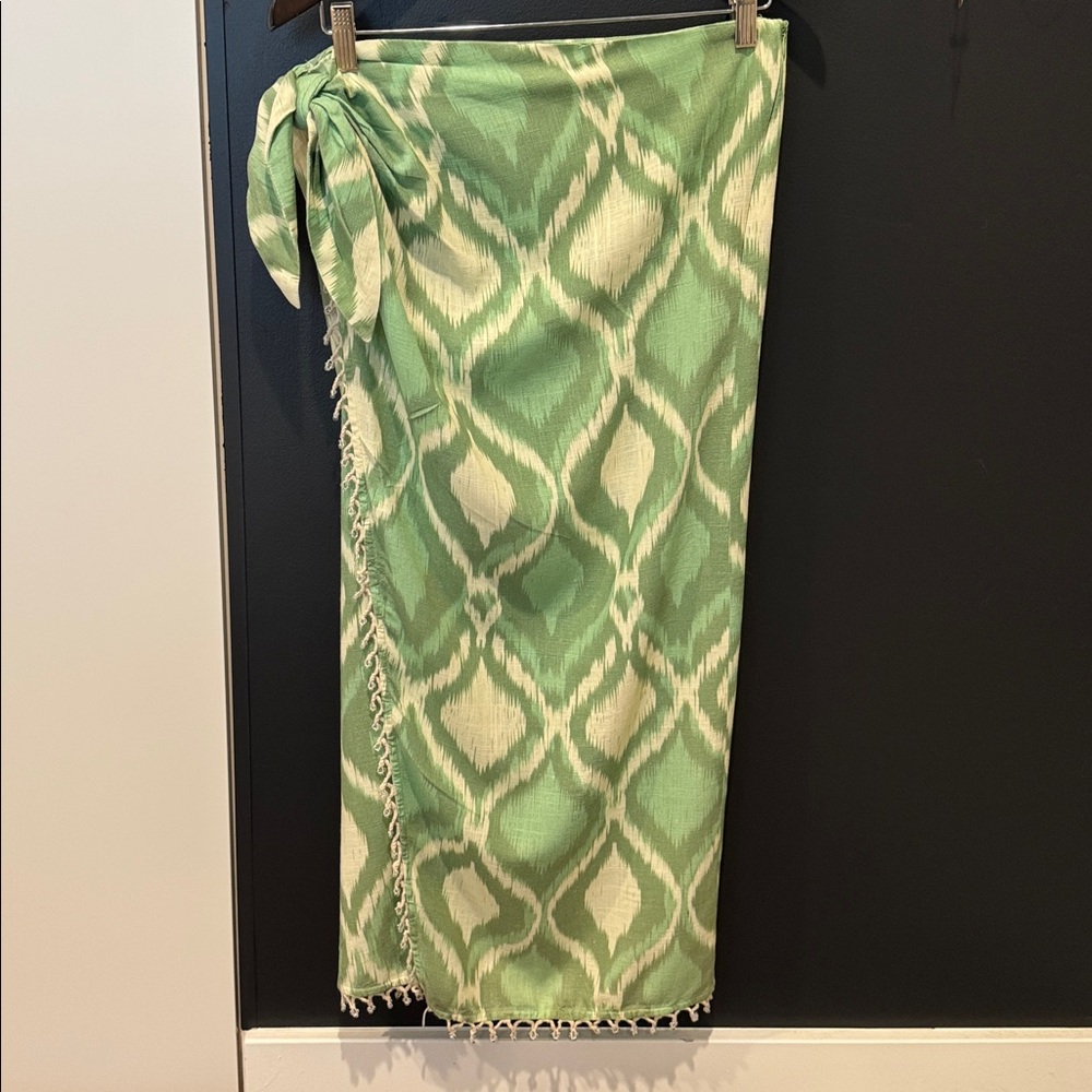 Zara Green Patterned Women's Skirt